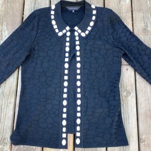 Ming Wang Embellished Cardigan